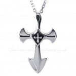 Titanium Cross Pendant Necklace (Free Chain)