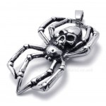 Titanium Skull Spider Pendant Necklace (Free Chain)