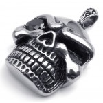 Titanium Skull Pendant Necklace (Free Chain)