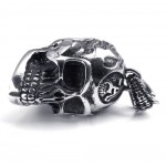 Titanium Skull Pendant Necklace (Free Chain)