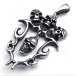 Titanium Skull Pendant Necklace (Free Chain)