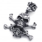 Titanium Skull Pendant Necklace (Free Chain)