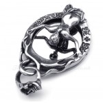 Exquisite Titanium Skull Pendant Necklace (Free Chain)