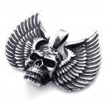 Skull Wings Titanium Pendant Necklace (Free Chain)
