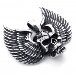 Skull Wings Titanium Pendant Necklace (Free Chain)