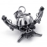 Exquisite Titanium Pirate Skull Pendant Necklace (Free Chain)