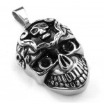 Elegant Titanium Skull Pendant Necklace (Free Chain)