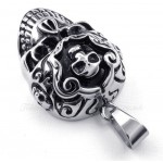 Elegant Titanium Skull Pendant Necklace (Free Chain)