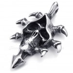 Stunning Titanium Skull Pendant Necklace (Free Chain)