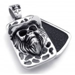 Cards Titanium Skull Pendant Necklace (Free Chain)