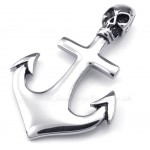 Titanium Skull Anchor Pendant Necklace (Free Chain)
