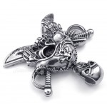 Titanium Skull Corsair Pendant Necklace (Free Chain)