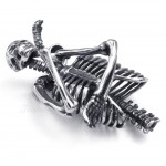 Titanium Skull Pendant Necklace (Free Chain)
