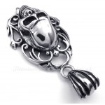 Mens Exquisite Titanium Skull Pendant Necklace (Free Chain)