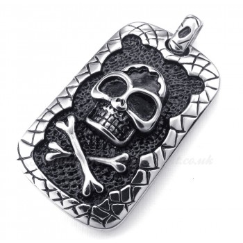 Cards Titanium Skull Pendant Necklace (Free Chain)