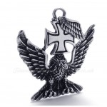 Eagle Titanium Cross Pendant Necklace (Free Chain)