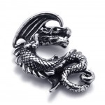 Dragon Titanium Pendant Necklace (Free Chain)
