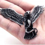 Eagle Wing Titanium Pendant Necklace (Free Chain)