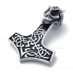 Titanium Thor's Hammer Pendant Necklace (Free Chain)