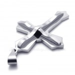 Elegant Double Cross Titanium Pendant Necklace (Free Chain)