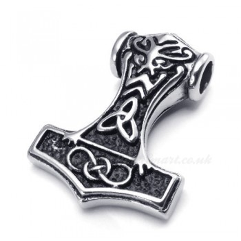 Thor's Hammer Titanium Pendant Necklace (Free Chain)