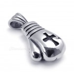 Boxing Gloves Titanium Pendant Necklace (Free Chain)