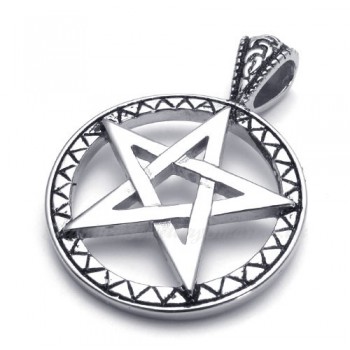 Titanium Lucky Star Pendant Necklace (Free Chain)