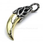 Titanium Wolf's Fang Pendant Necklace (Free Chain)