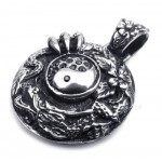 Dragon Titanium Tai Chi Pendant Necklace (Free Chain)