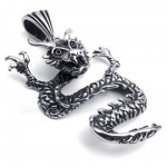 Fashion Titanium Dragon Pendant Necklace (Free Chain)