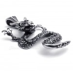 Fashion Titanium Dragon Pendant Necklace (Free Chain)