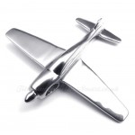 Plane Titanium Pendant Necklace (Free Chain)