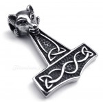 Thor's Hammer Titanium Pendant Necklace (Free Chain)