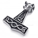 Thor's Hammer Titanium Pendant Necklace (Free Chain)