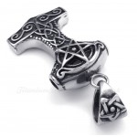 Thor's Hammer Titanium Pendant Necklace (Free Chain)