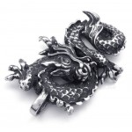 Dragon Card Titanium Pendant Necklace (Free Chain)