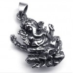 Titanium Elephant Pendant Necklace (Free Chain)