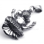 Titanium Elephant Pendant Necklace (Free Chain)
