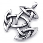 Titanium Celtic Knot Pendant Necklace (Free Chain)