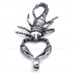 Titanium Scorpion Pendant Necklace (Free Chain)