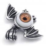 Bat Wings Titanium Eyes Pendant Necklace (Free Chain)