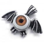 Bat Wings Titanium Eyes Pendant Necklace (Free Chain)