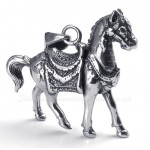Vivid Titanium Horse Pendant Necklace (Free Chain)
