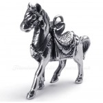 Vivid Titanium Horse Pendant Necklace (Free Chain)