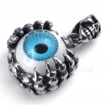 Titanium Eyes Pendant Necklace Adorned With Skull (Free Chain)