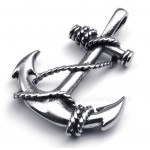 Mens Titanium Anchor Pendant Necklace (Free Chain)