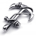 Mens Titanium Anchor Pendant Necklace (Free Chain)