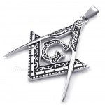 Titanium Masonic Pendant Necklace (Free Chain)