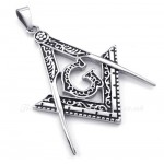 Titanium Masonic Pendant Necklace (Free Chain)