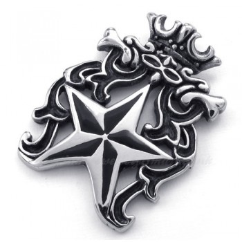 Titanium Star Pendant Necklace (Free Chain)